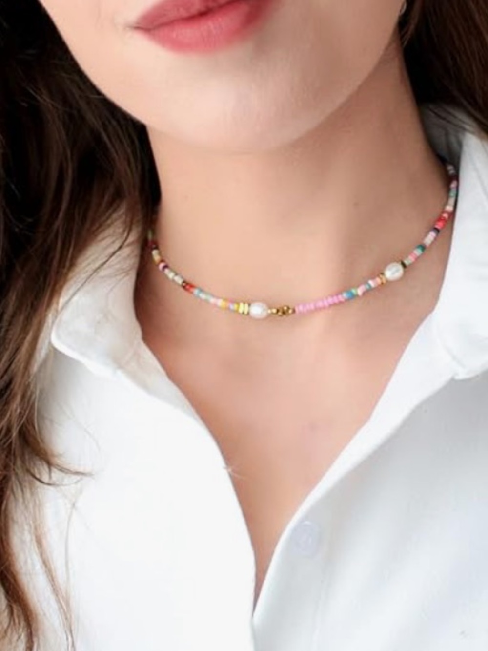 Wellike Freshwater Pearl Beaded Choker Necklace -  Handmade NWOT